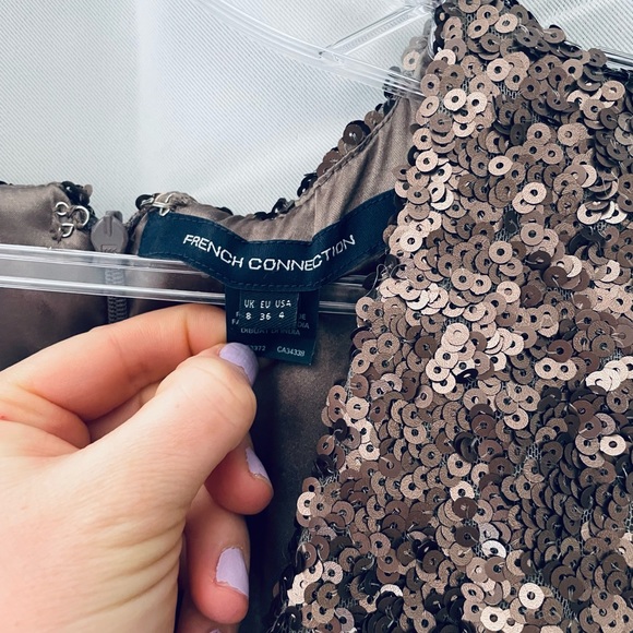 Brown sequin French connection dress - Picture 3 of 5